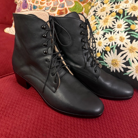 Christy Dawn The Dawn Boot in Noir Leather - Picture 1 of 8